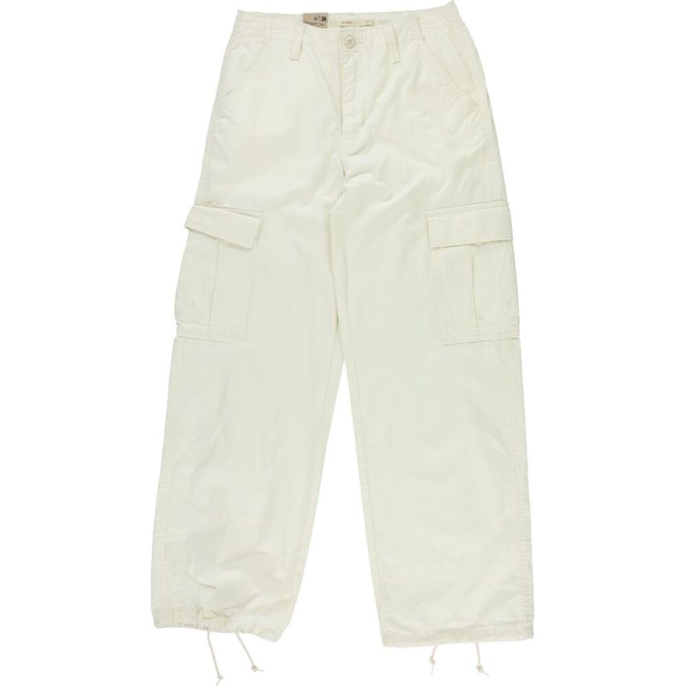 Levi's Womens 94 Baggy Straight Leg Cargo Casual Pants, Off-White, 27, DM
